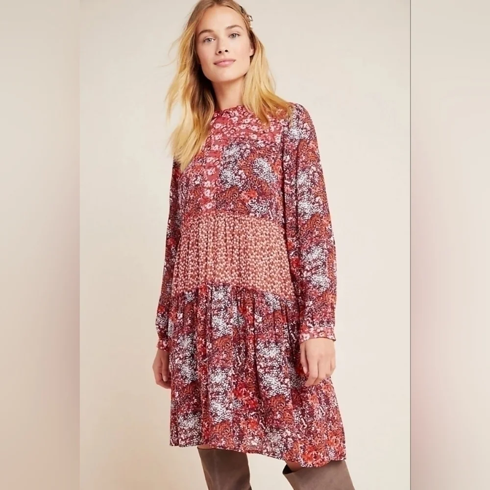 Maeve Anthropologie Esther Tiered Tunic size Medium - Picture 1 of 7